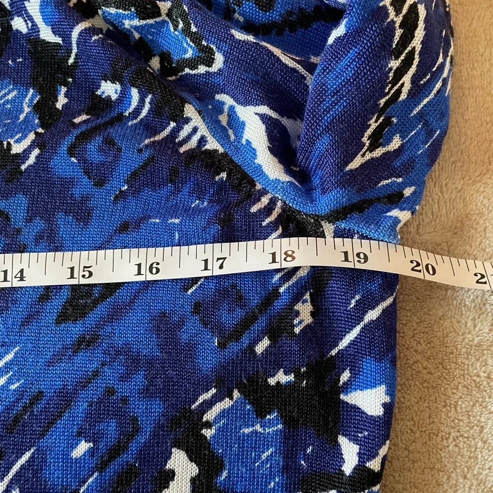 Woman’s Chico Blue and Black Open Cardigan Sweater Size 2 - Picture 3 of 5